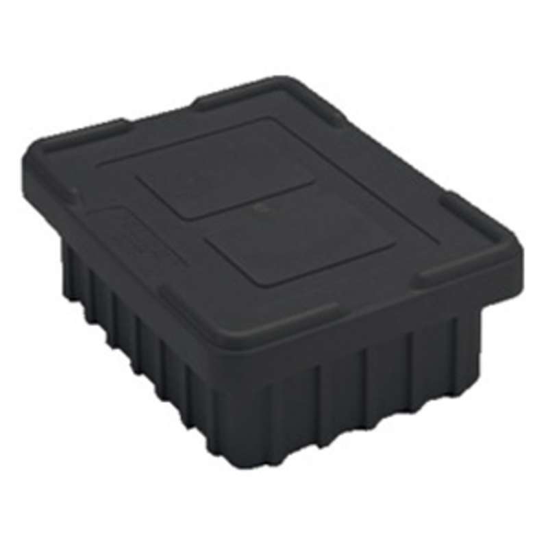 Conductive Snap-On Tote Box Cover for TB92050CAS Tote Boxes, Black, 15 x 15"
